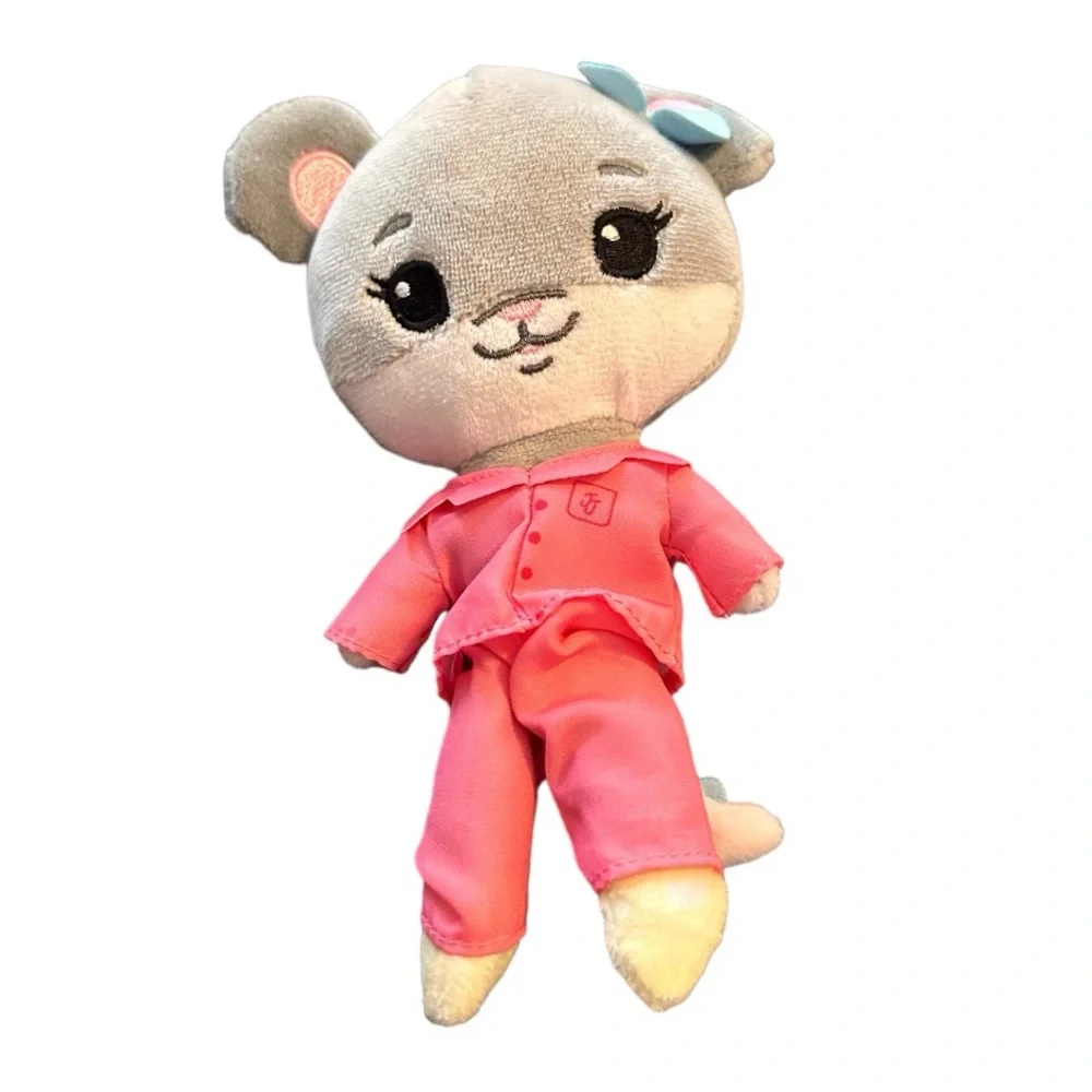 Tiny Tukkins Mom Mouse Plush Pink PJs 7” Girl Gray Beverly Hills Teddy Bear Doll